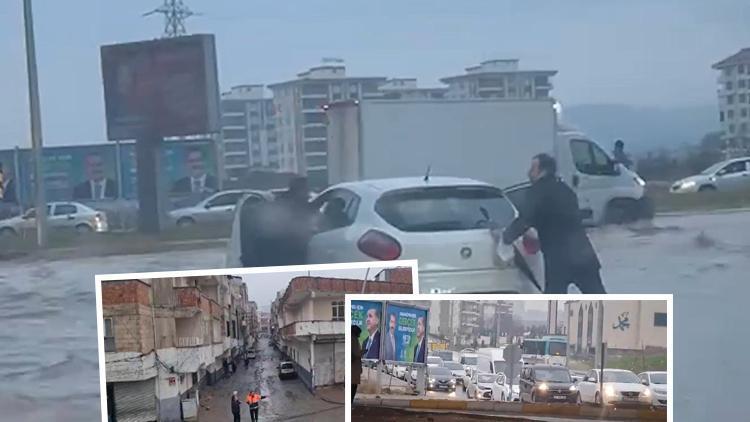 Şanlıurfa'da sağanak sonrası cadde ve sokaklar göle döndü