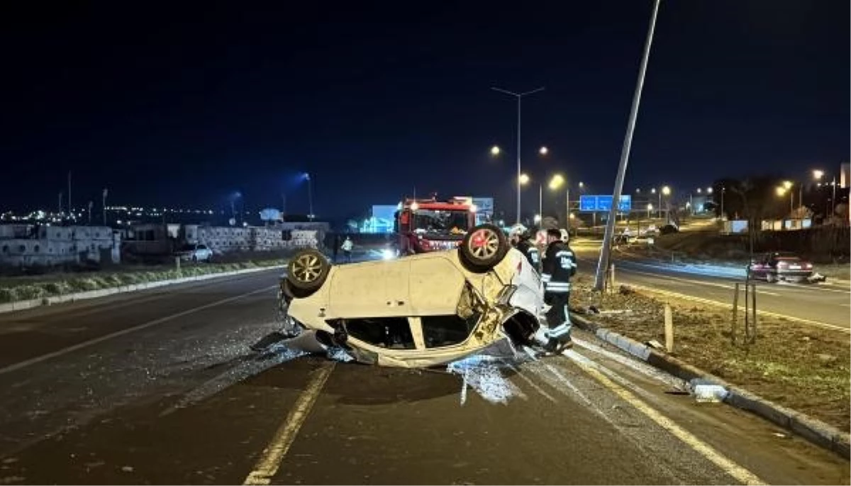 Tekirdağ'da Otomobil Takla Attı: Sürücü Yaralandı