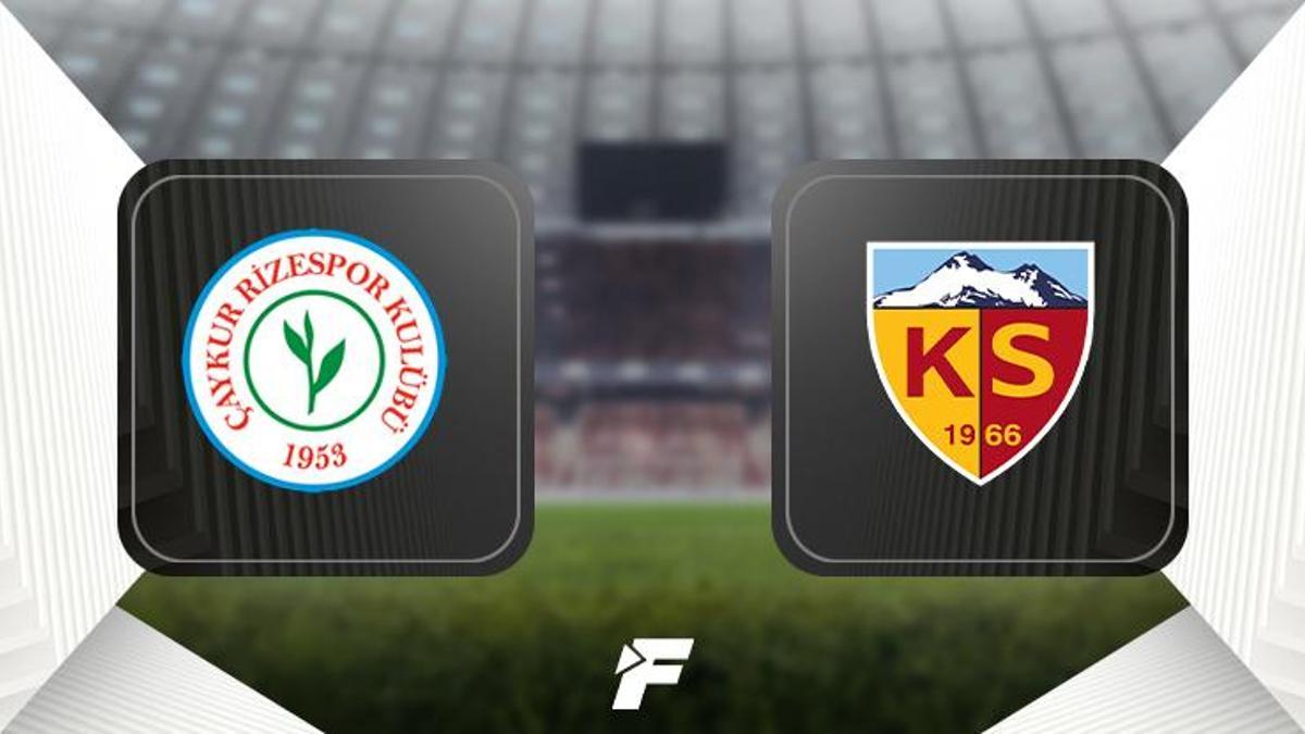 Çaykur Rizespor - Kayserispor (11'ler belli oldu)