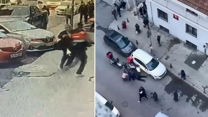 Esnaf ve motokuryeler arasında çekiçli sopalı kavga! Ortalık savaş alanına döndü... 4 esnaf yaralandı