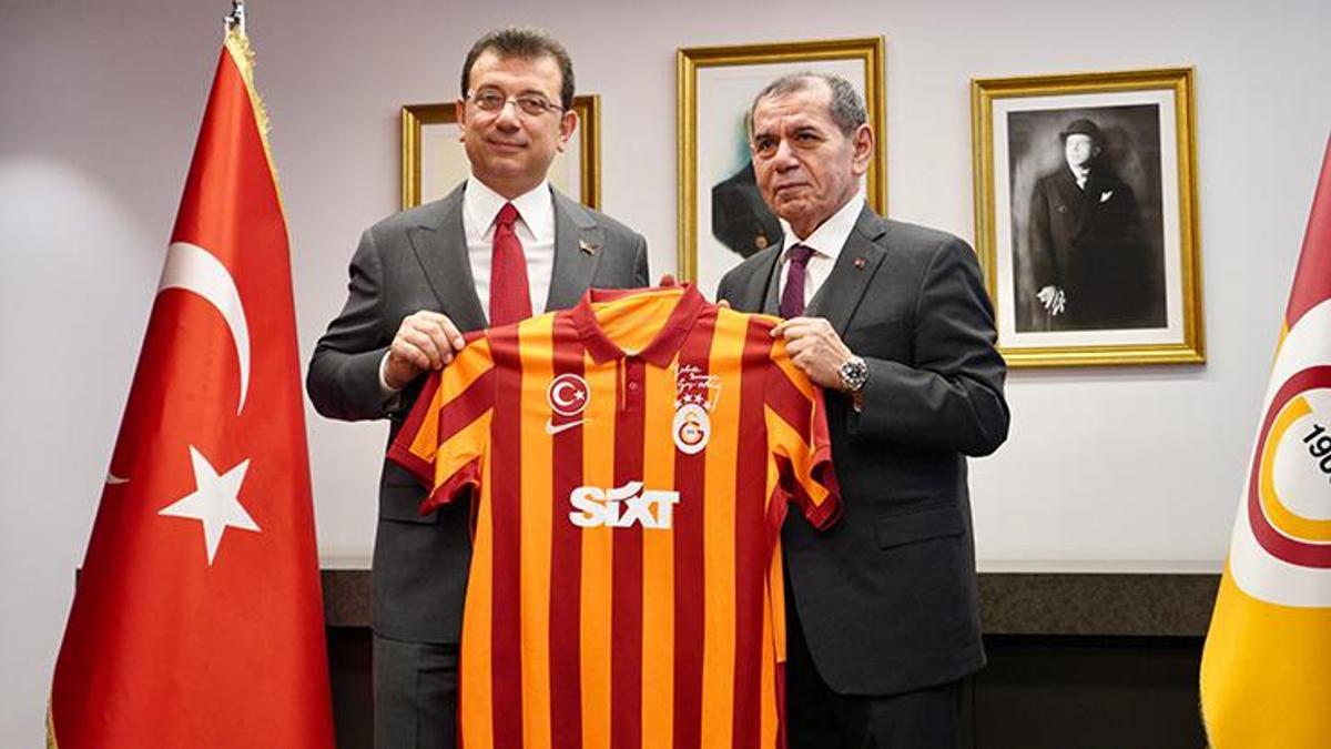 İBB Başkanı Ekrem İmamoğlu, Galatasaray Başkanı Dursun Özbek'i ziyaret etti