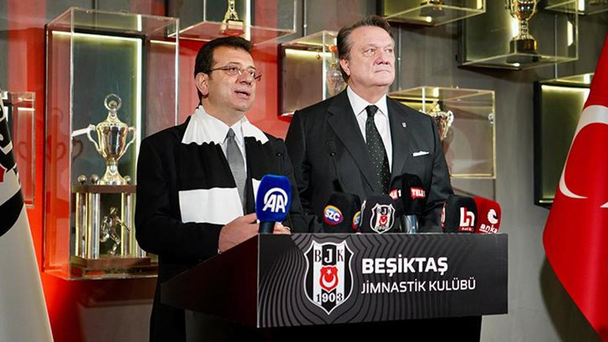 İstanbul Büyükşehir Belediye Başkanı Ekrem İmamoğlu'ndan Beşiktaş Başkanı Hasan Arat'a ziyaret