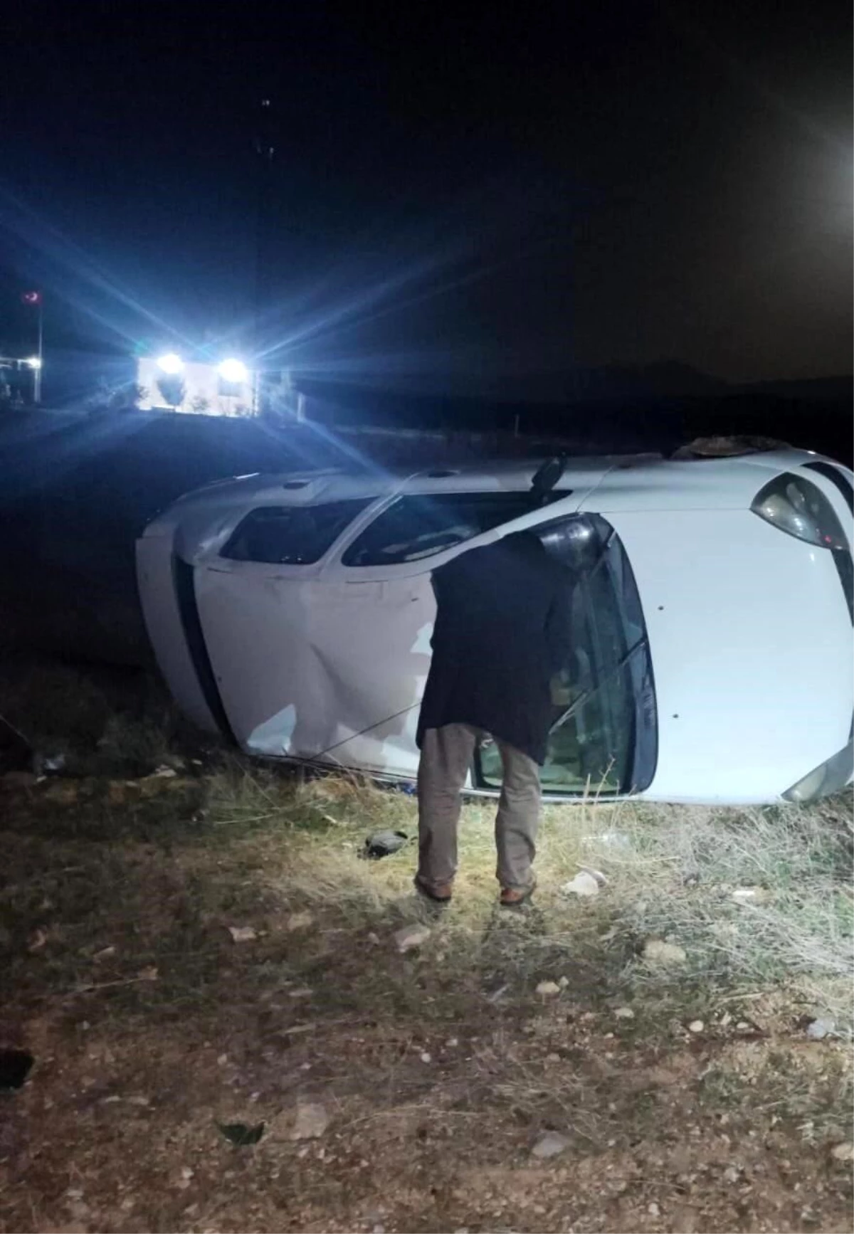 Konya Ereğli'de Kontrolden Çıkan Otomobilin Takla Atması Sonucu 1 Kişi Yaralandı