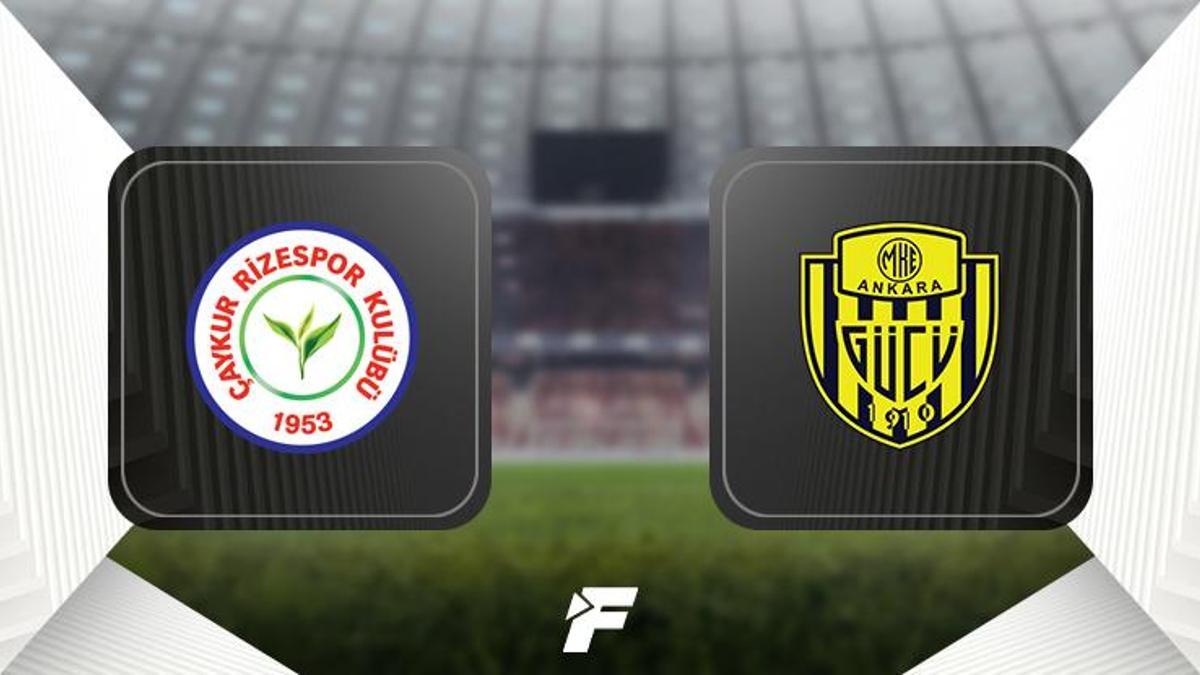 Çaykur Rizespor - Ankaragücü maçı (CANLI)