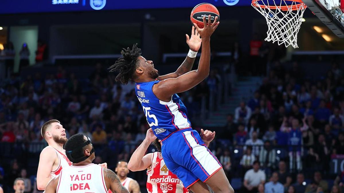 (ÖZET) Anadolu Efes - Kızılyıldız maç sonucu: 100-55 | Efes, farkla Play-In'de!