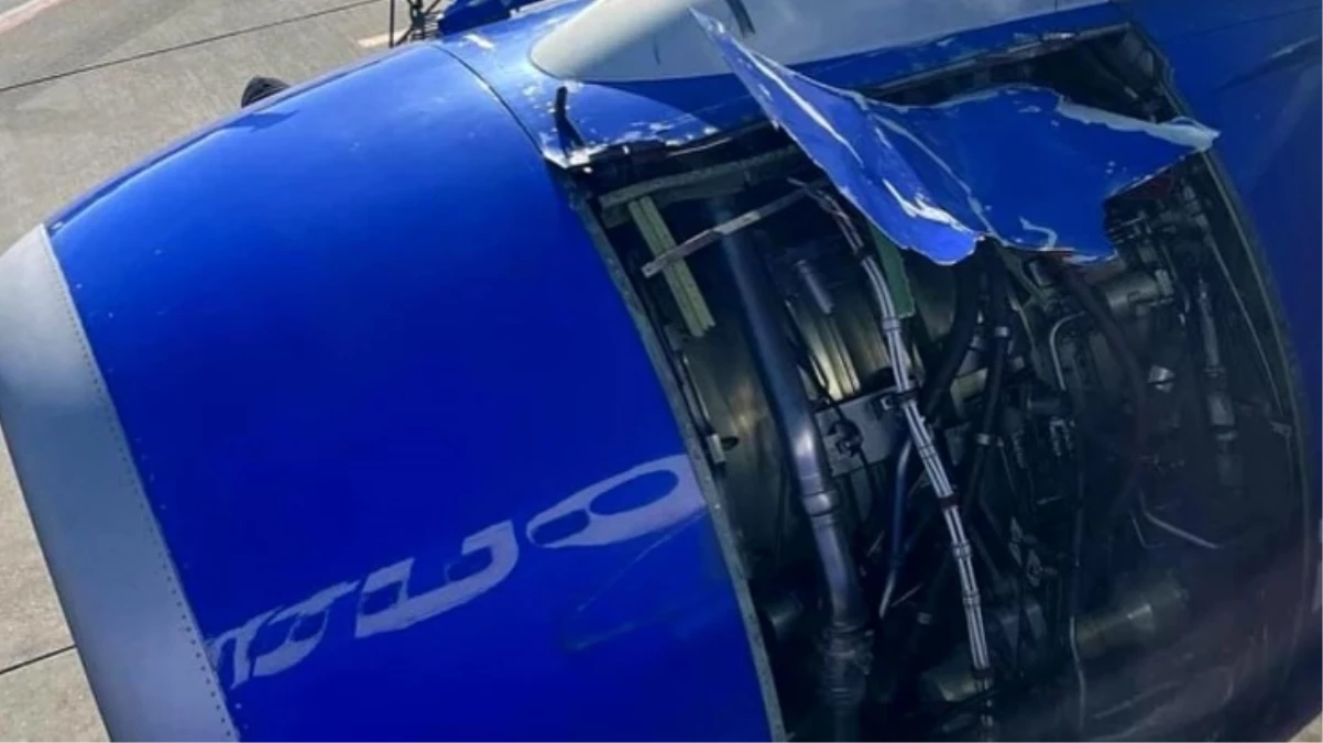 ABD'de Boeing 737 tipi yolcu uçağının motor kapağı kalkış sırasında koptu