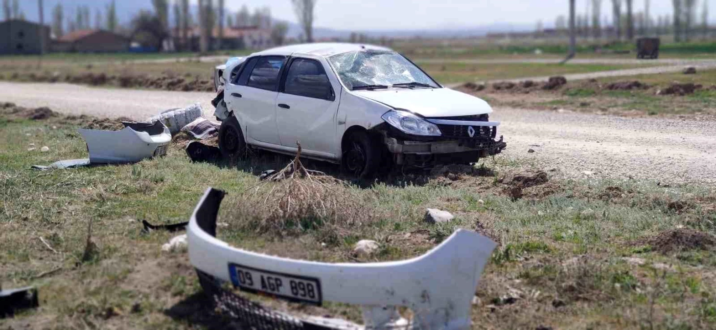 Afyonkarahisar'da Otomobil Takla Attı, Sürücü Şans Eseri Hafif Yaralı