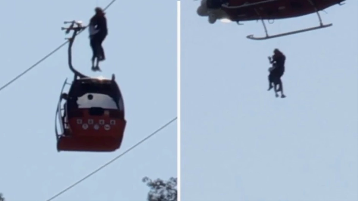 Antalya'da meydana gelen teleferik kazasında mahsur kalan vatandaşların tamamı kurtarıldı