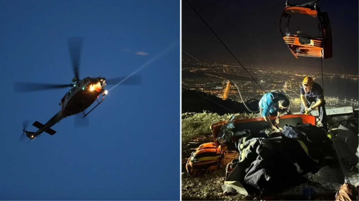 Antalya'da teleferik kazası! Mahsur kalan 87 kişi kurtarıldı, 10 kabinde kurtarma çalışmaları sürüyor