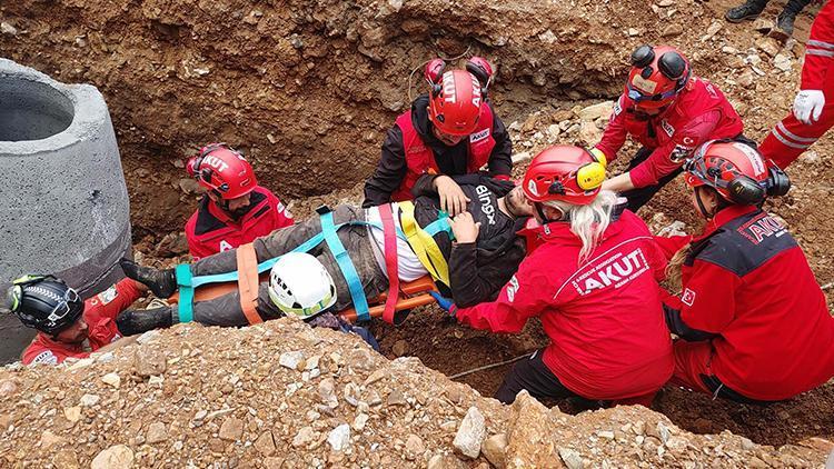 Bodrum'da inşaat alanında toprak kayması: 2 işçi yaralı