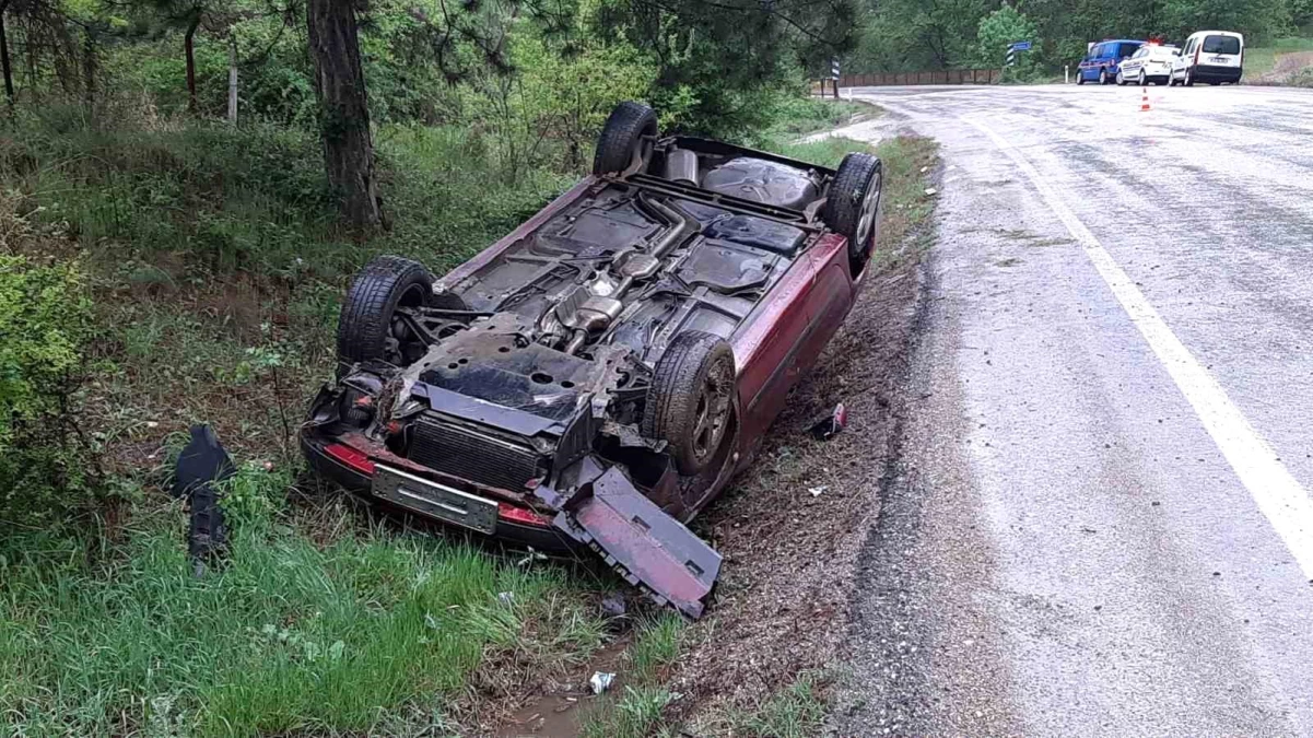 Bolu'da yağmur sebebiyle kaza: 1 yaralı