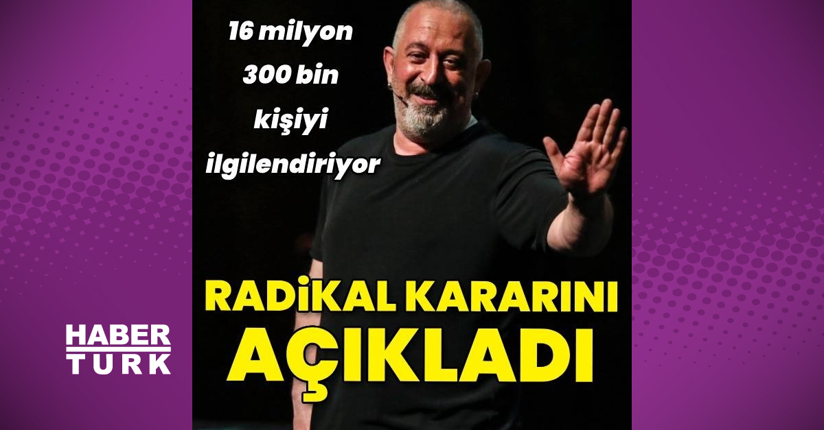 Cem Yılmaz, açıkladı. 16 milyon 300 bin kişiyi ilgilendiriyor- Magazin haberleri