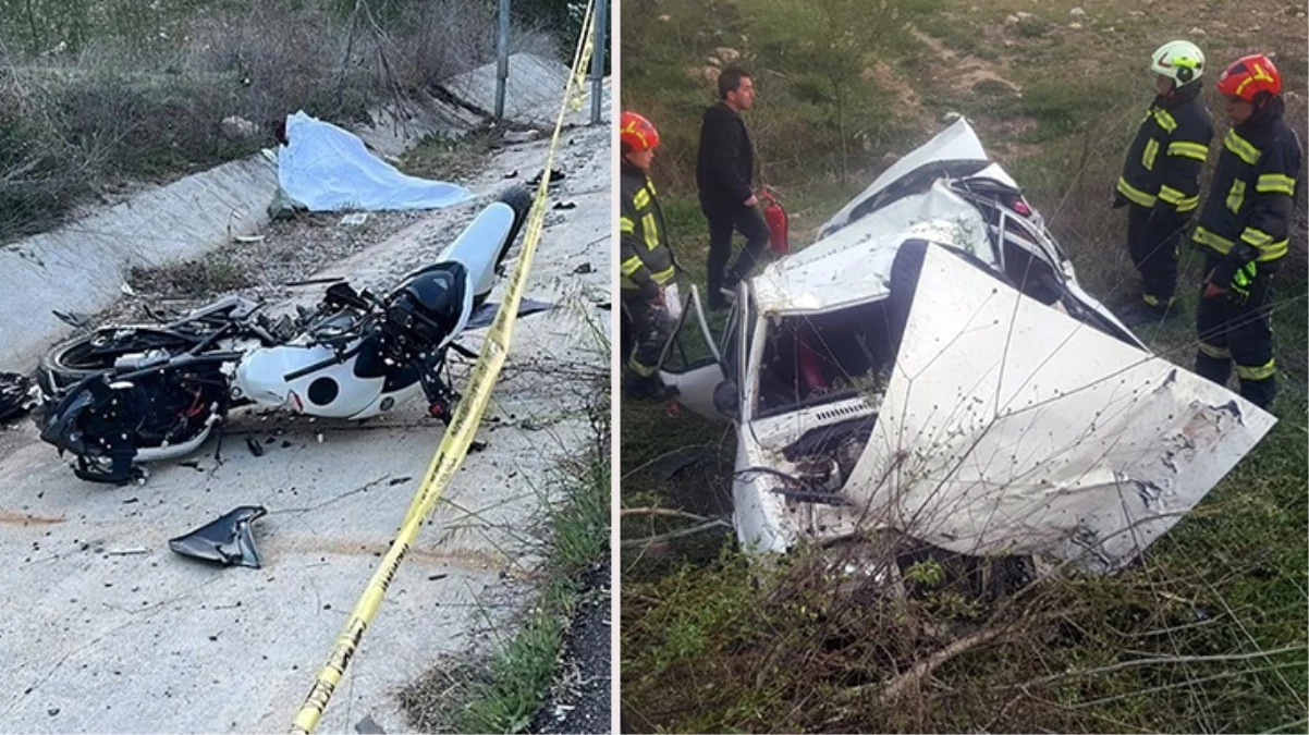 Denizli'de otomobil ile motosiklet çarpıştı: 1'i çocuk 3 kişi hayatını kaybetti