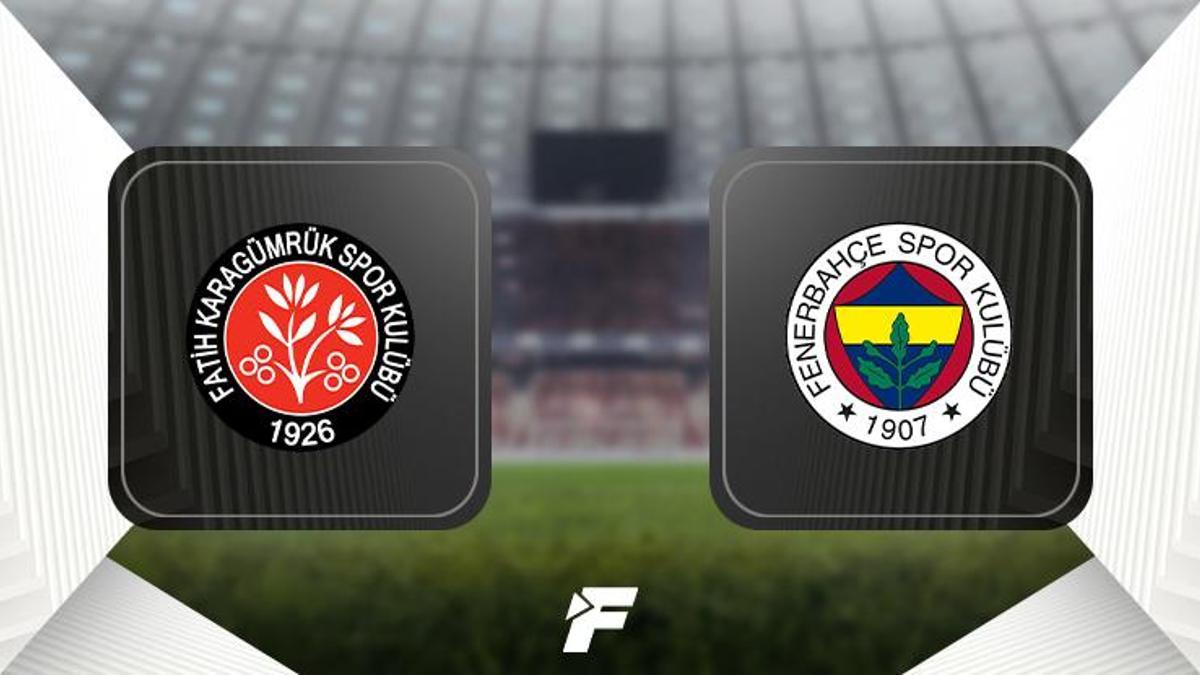 Karagümrük Fenerbahçe maçı saat kaçta, hangi kanalda? | Fatih Karagümrük-Fenerbahçe maçı ilk 11'ler