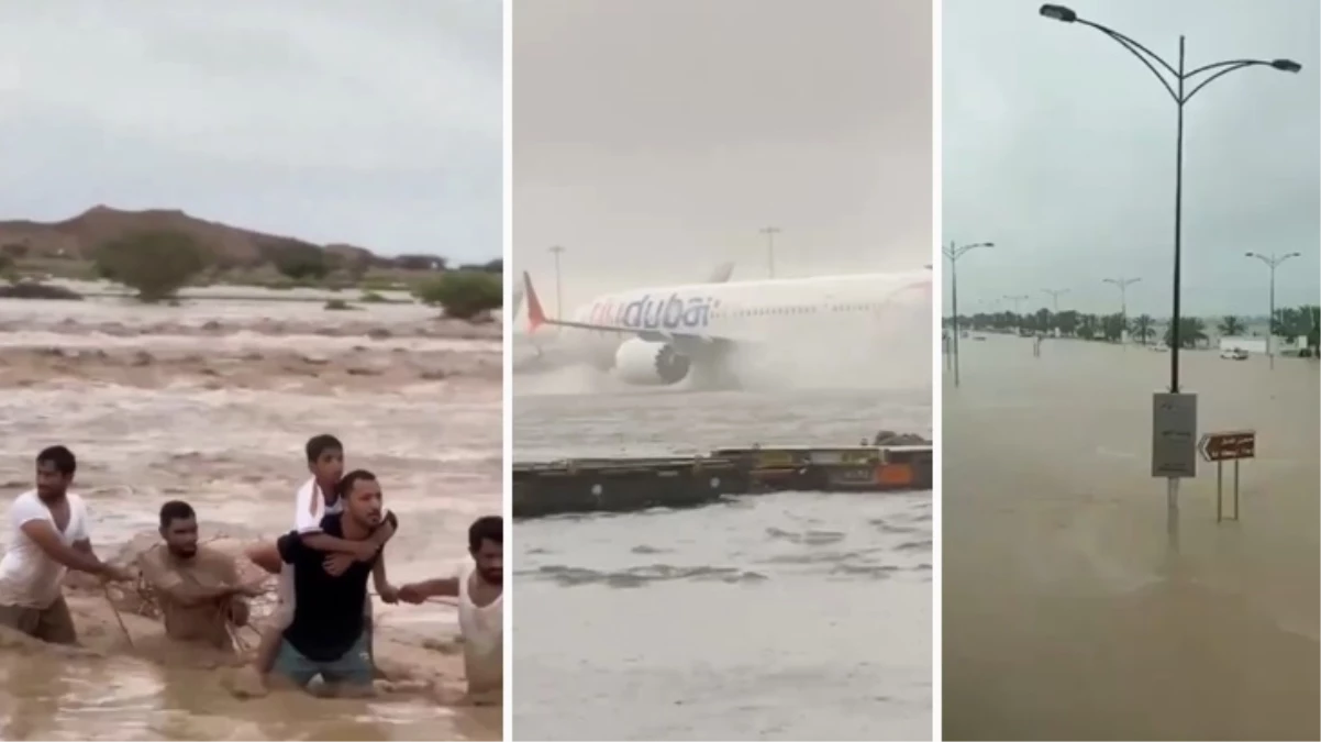 Körfez ülkelerini sel vurdu! Umman'da 18 ölü