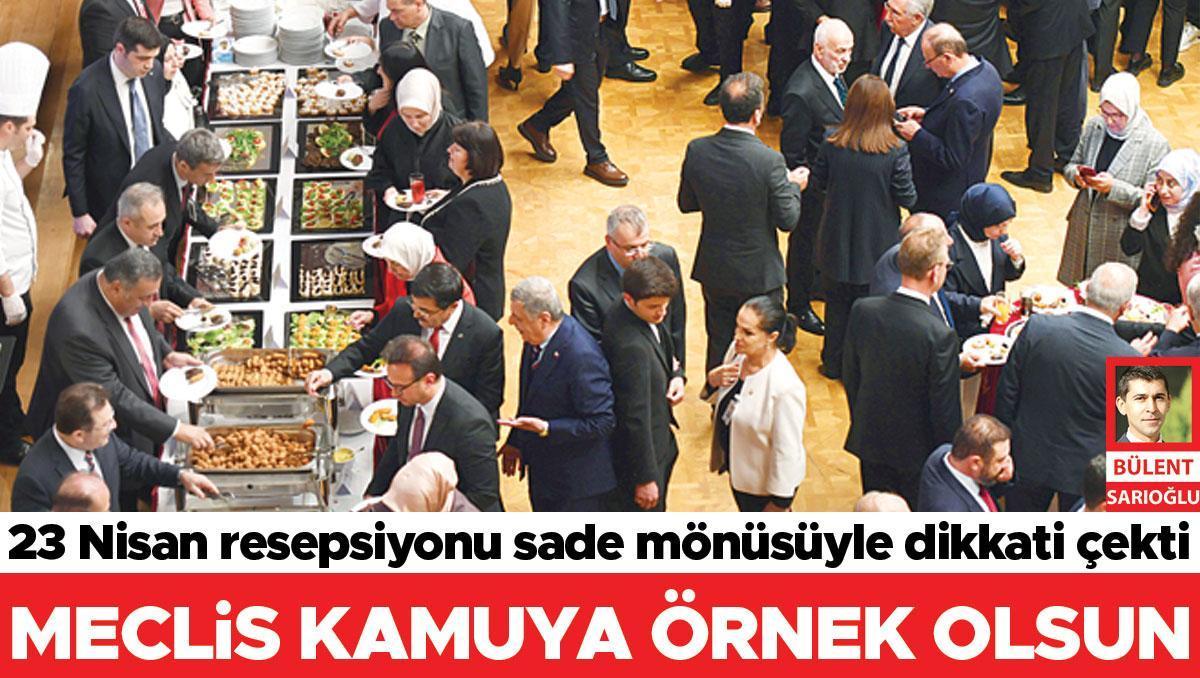 Sade mönünün kodları... Meclis’teki törende de tasarruf