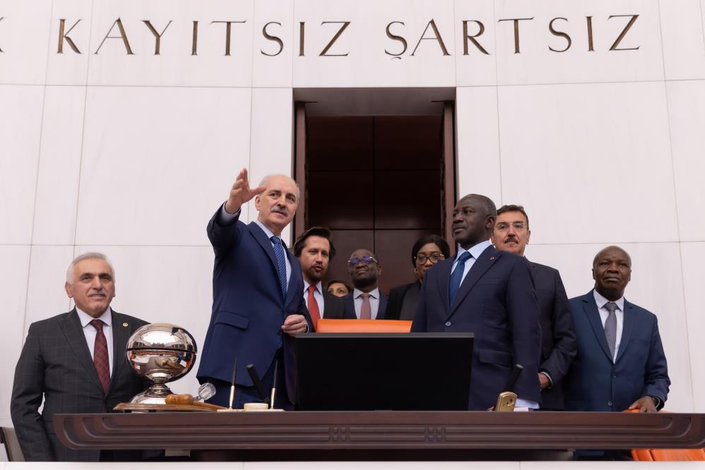 TBMM Başkanı Kurtulmuş, Fildişi Sahili Meclis Başkanı Bictogo ile görüştü