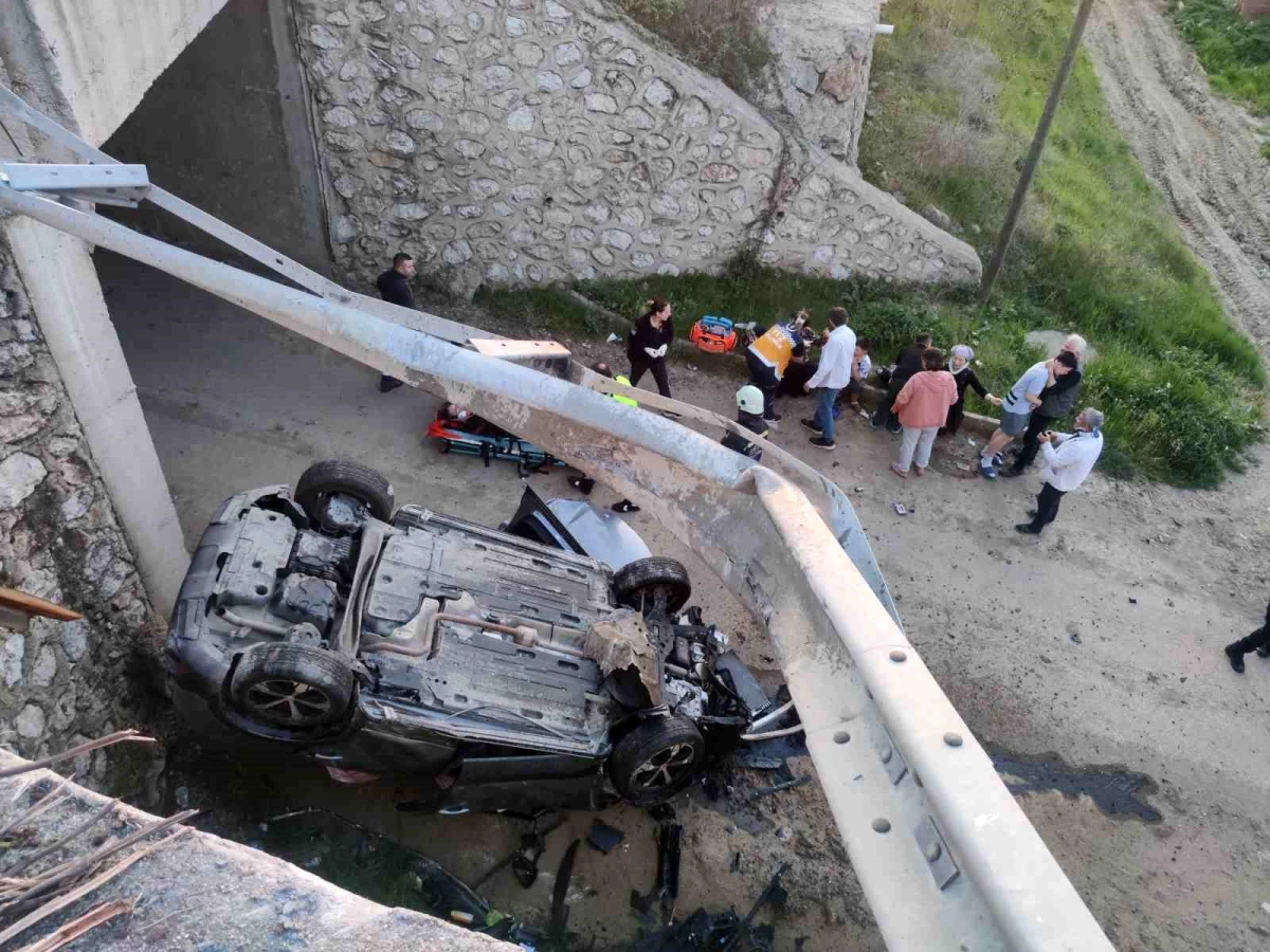 Tekirdağ'da otomobilin cipe çarpması sonucu cip köprüden aşağıya uçtu: 7 yaralı