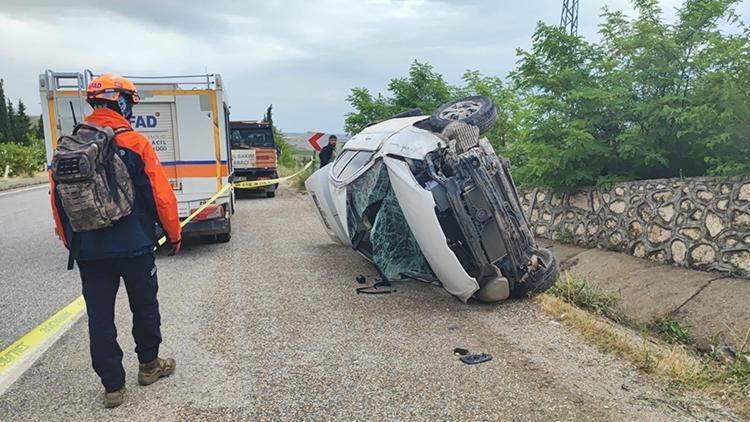 Adıyaman'da feci kaza: Otomobil takla attı... 1 can kaybı, 1 yaralı