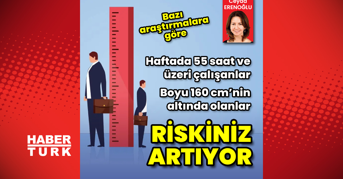 Bazı araştırmalar kısa boylu olmanın ve haftada 55 saatin üzerinde çalışmanın kalp hastalıkları riskini artırabileceğine işaret ediyor - Haberler