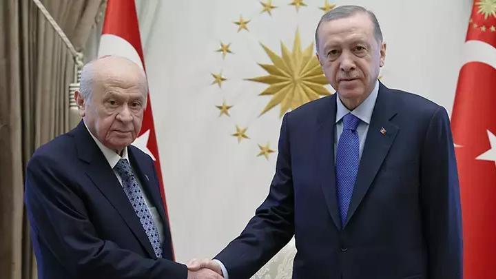 Cumhurbaşkanı Erdoğan ile Bahçeli görüşmesi başladı