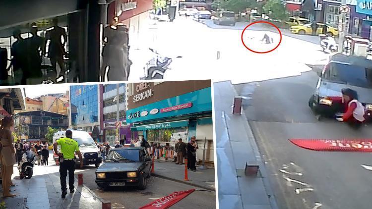 Isparta'da otomobil, önce bisikletliye ardından kaldırımdaki kişiye çarptı