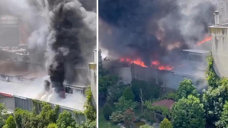 İstanbul Sultangazi'de ayakkabı deposunda yangın paniği