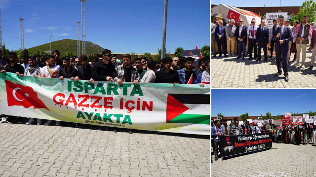 ISUBÜ-SDÜ öğrencileri Filistin için ortak yürüyüş düzenledi | Aktüel Haberleri