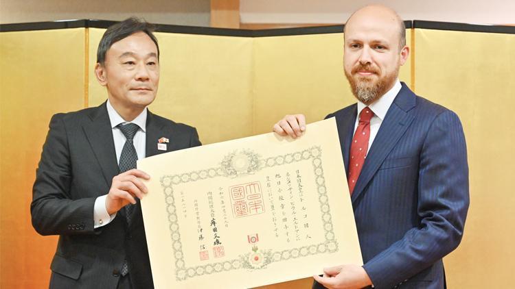 Japonya’dan Bilal Erdoğan’a nişan