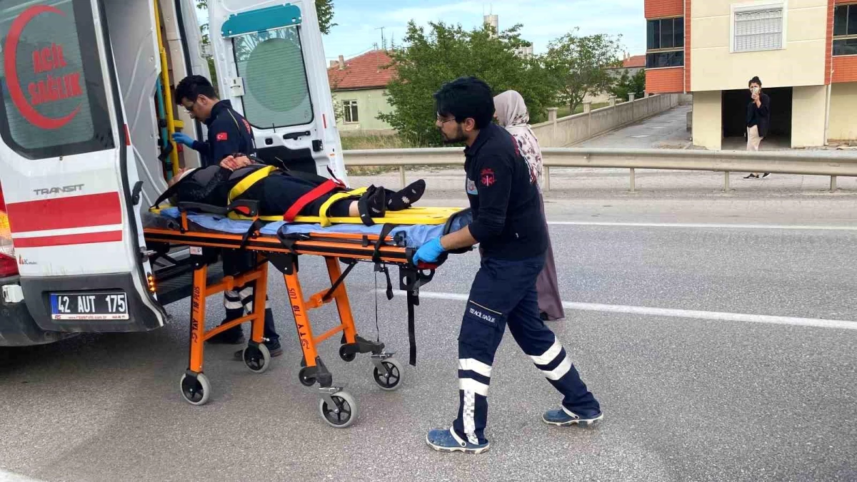 Konya'da üç tekerlekli bisiklet ile otomobil çarpıştı, 1 kişi yaralandı