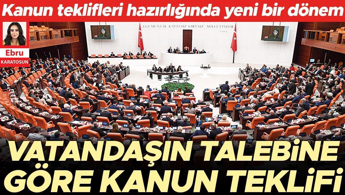 Meclis tarihinde bir ilk: Vatandaşın talebine göre kanun teklifi