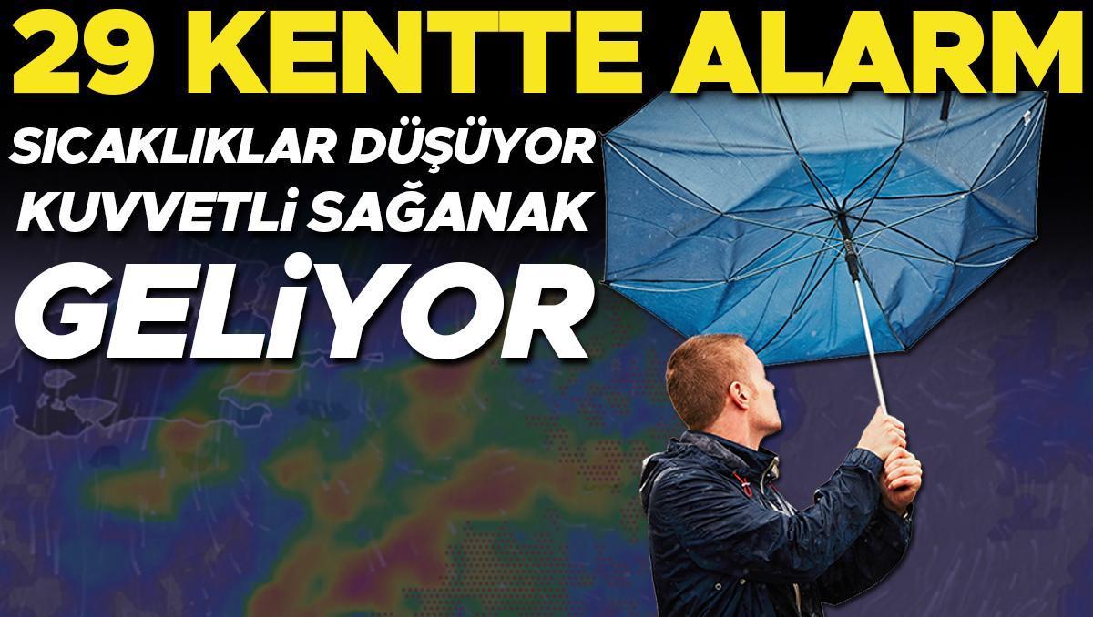 Meteoroloji'den kuvvetli sağanak ve fırtına uyarısı: 29 kentte sarı kodlu alarm