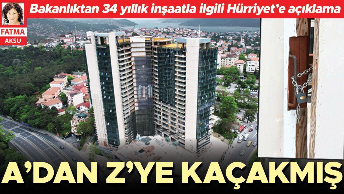 Tarabya’daki bina A’dan Z’ye kaçakmış... Bakanlık Hürriyet’e açıkladı: Burası dutluktu biz izin vermedik