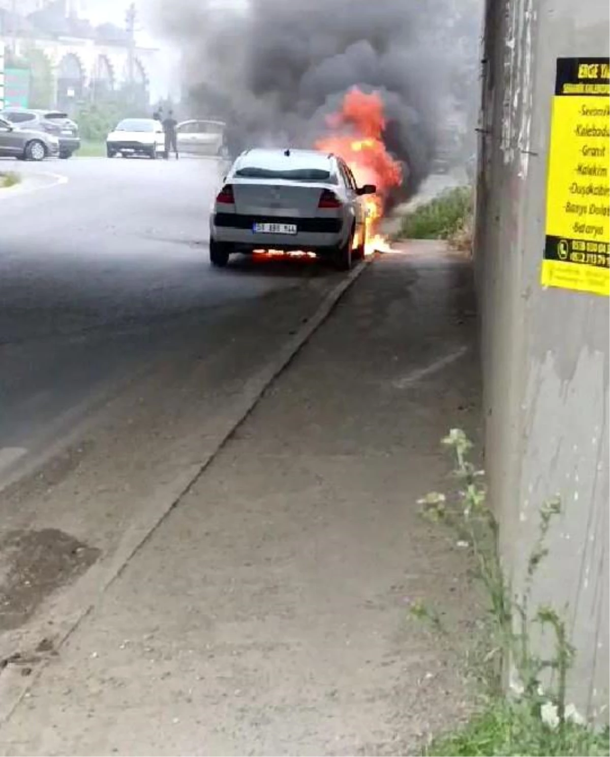 Tekirdağ'da LPG'li Otomobilde Yangın Çıktı