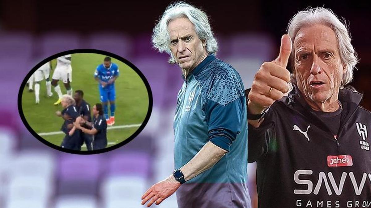 VAR golü verdi, Jorge Jesus çıldırdı: Yardımcıları zor sakinleştirdi