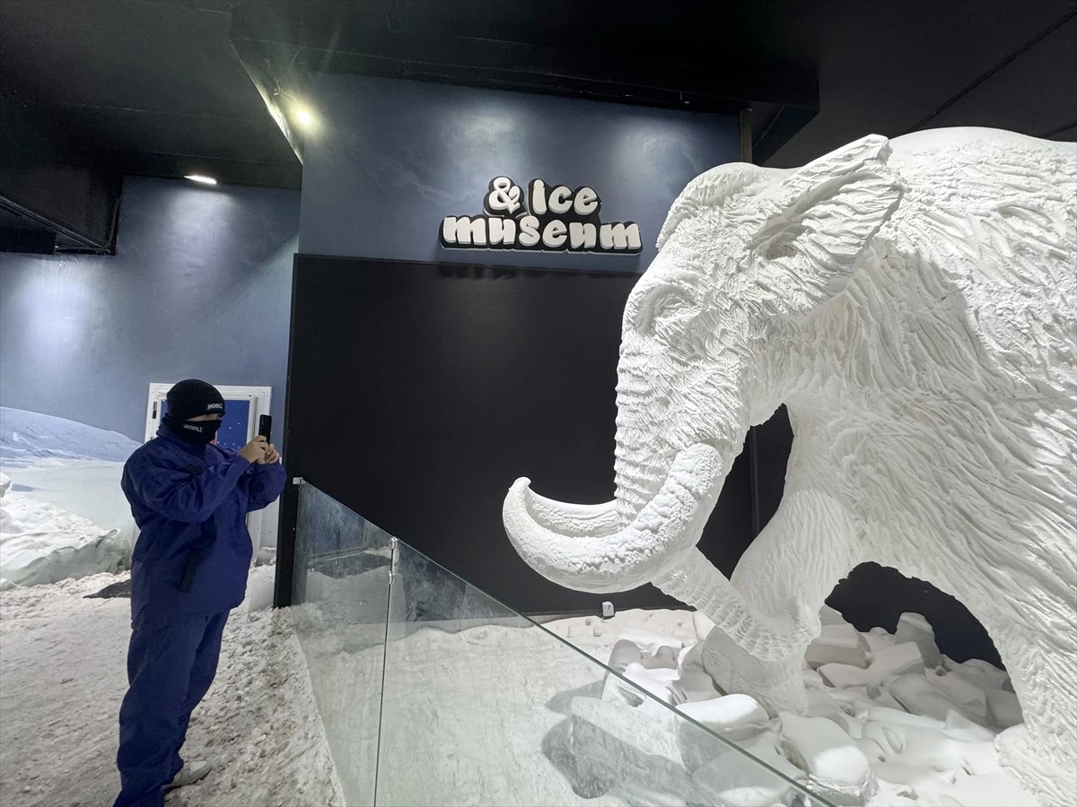 Antalya Akvaryum Kompleksi'ndeki Kar Dünyası Ziyaretçileri Serinletiyor