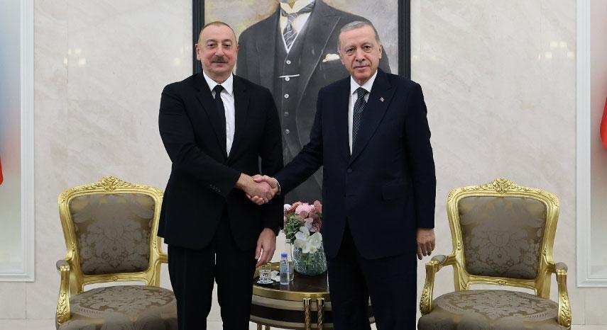 Cumhurbaşkanı Erdoğan, Azerbaycan Cumhurbaşkanı İlham Aliyev'i karşıladı