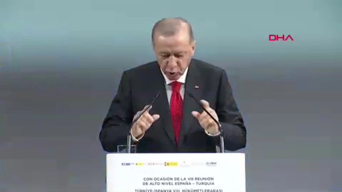 Cumhurbaşkanı Erdoğan, Türkiye-İspanya Zirvesi'nde konuştu