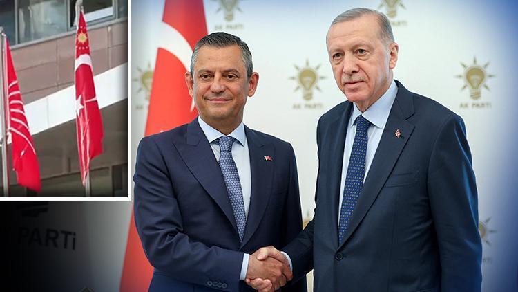 Cumhurbaşkanı Erdoğan'dan CHP'ye ziyaret... Erdoğan, Özgür Özel ile görüşüyor