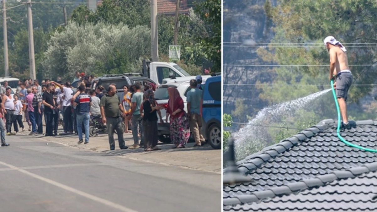 İzmir'de ormanlık alanda çıkan yangın büyüdü! Evler tahliye ediliyor