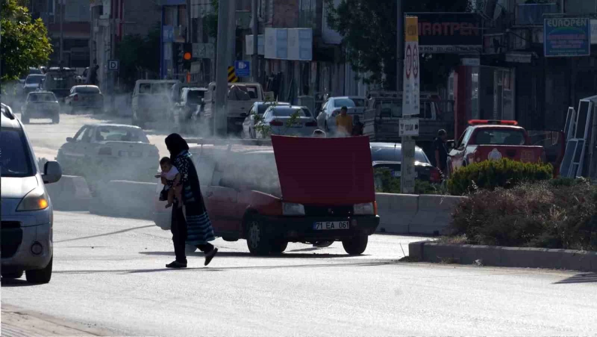 Kırıkkale'de Otomobil Yangını