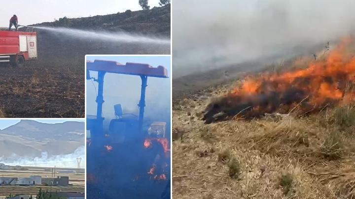 Mardin’in 5 ilçesinde anız ve örtü yangınları çıktı! İtfaiye ve TOMA'lar sevk edildi