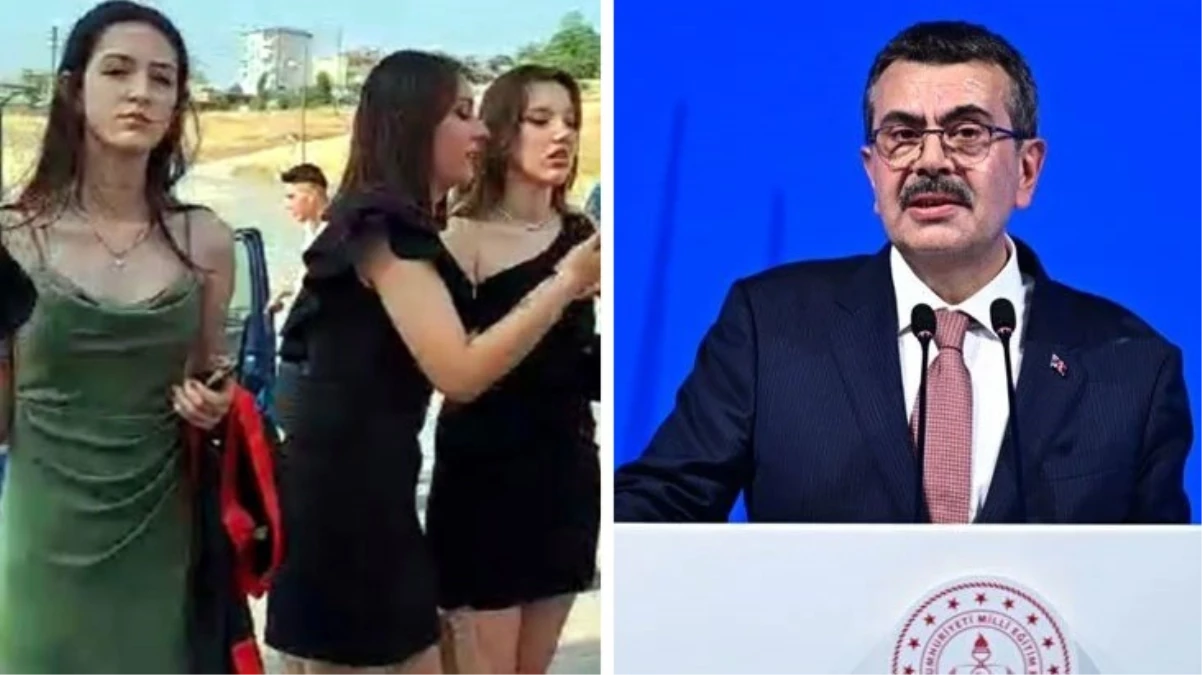 Mezuniyette "Uygunsuz" kıyafet krizi! Bakan Tekin, okul müdürüne değil haberi yapan gazetecilere sitem etti