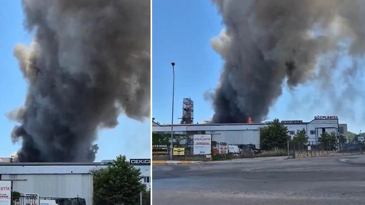 Son dakika... Tuzla'da fabrika yangını! Çok sayıda ekip sevk edildi