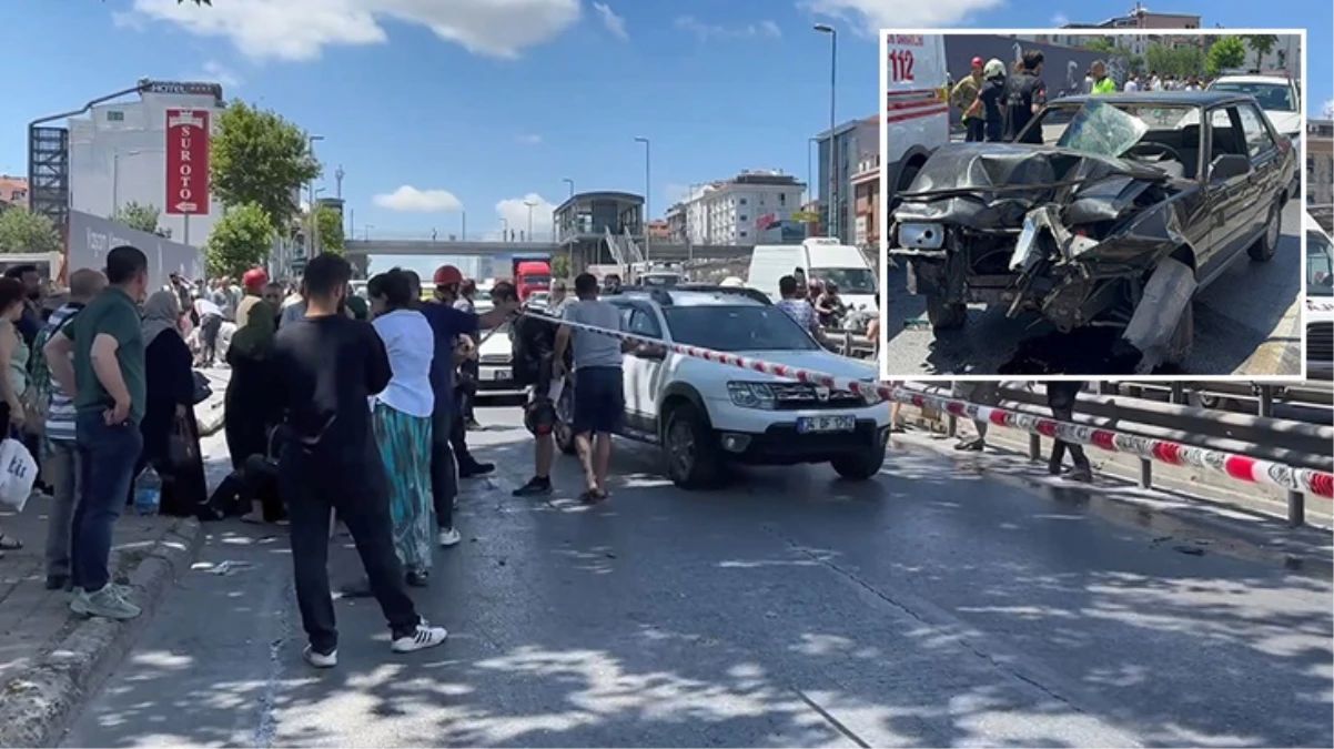 Yayaların arasına dalan araç elektrik direğini devirdi: 5 yaralı