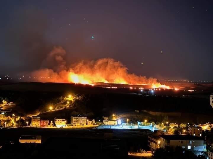 Diyarbakır’daki anız yangını söndürüldü