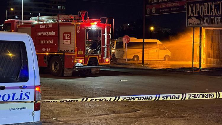 Doğal gaz borusundaki patlamanın ardından yangın çıktı