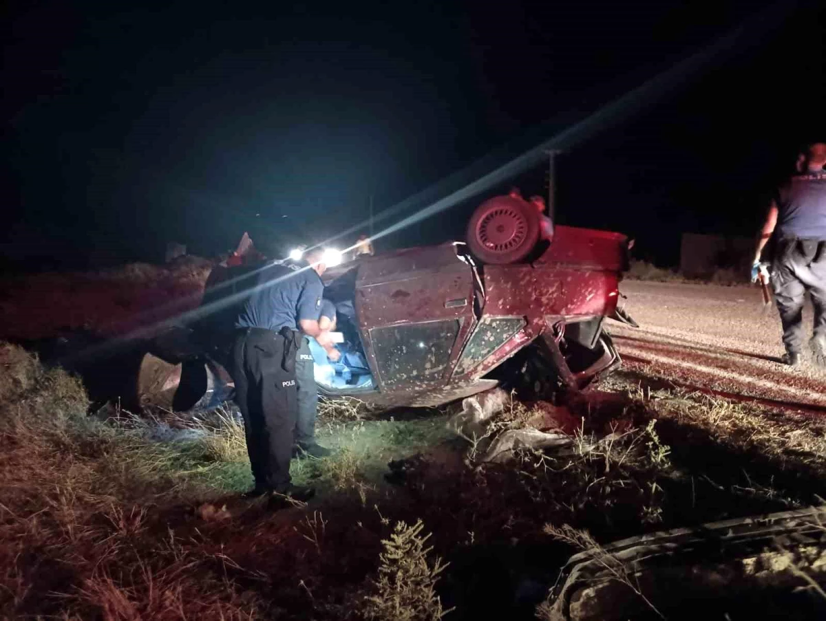 Karaman'da Otomobil Şarampole Takla Attı, Sürücü Yaralandı