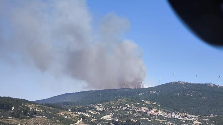 Manisa Soma'da orman yangını! Havadan ve karadan müdahale ediliyor