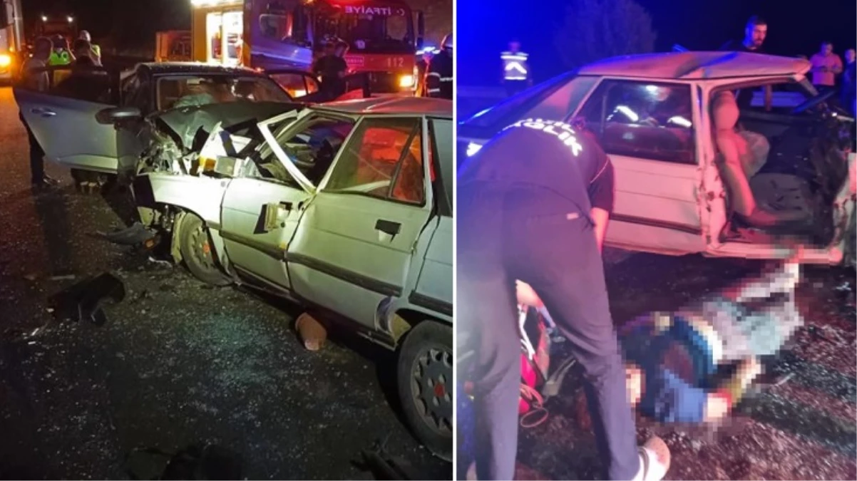 Otomobiller kafa kafaya çarpıştı! 2'si çocuk 3 kişi hayatını kaybetti, 10 kişi yaralandı